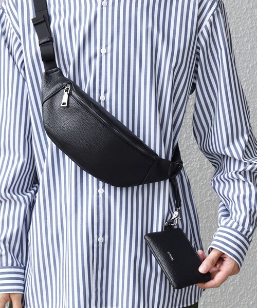 SHIPS any ウエストポーチ any: スプリット レザー ボディバッグ