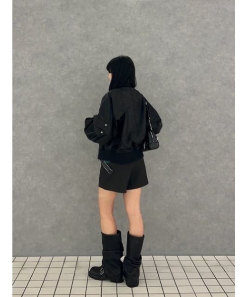 LAGUA GEM（ラグアジェム） ブルゾン アウター CROPPED FAUX LEATHER