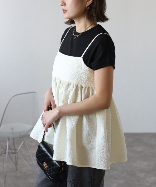 Bonjour Sagan（ボンジュールサガン） キャミソール ジャガードキャミ