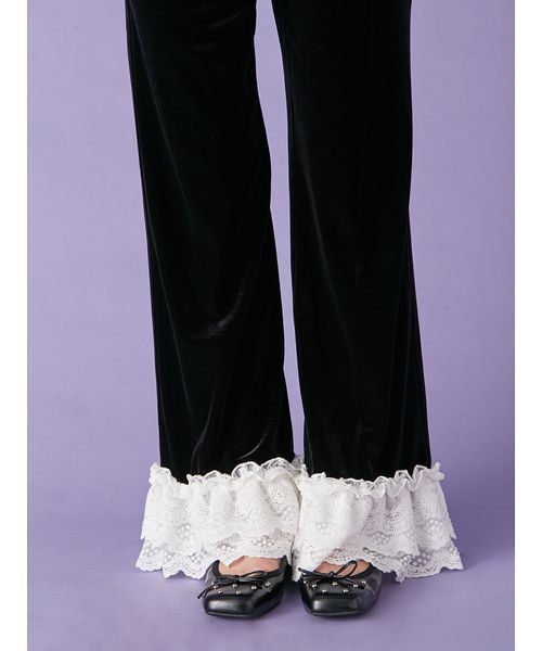 LILY BROWN（リリーブラウン） パンツ バリエーションフリルパンツ