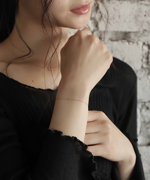 BLOOM（ブルーム） ブレスレット K10 ピンクゴールド ダイヤモンド