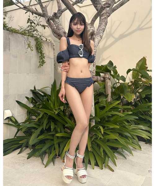 Darich（ダーリッチ） 水着 ベルトデザインハイウエストデニムビキニ