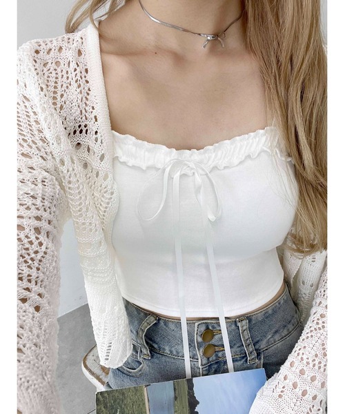 キャミソール 「PHILLY」フリルパイピングキャミソール : ZOZOTOWN