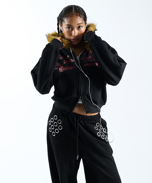FTW パーカー FRONT LOGO ZIP UP FUR HOODIE レディース メンズ