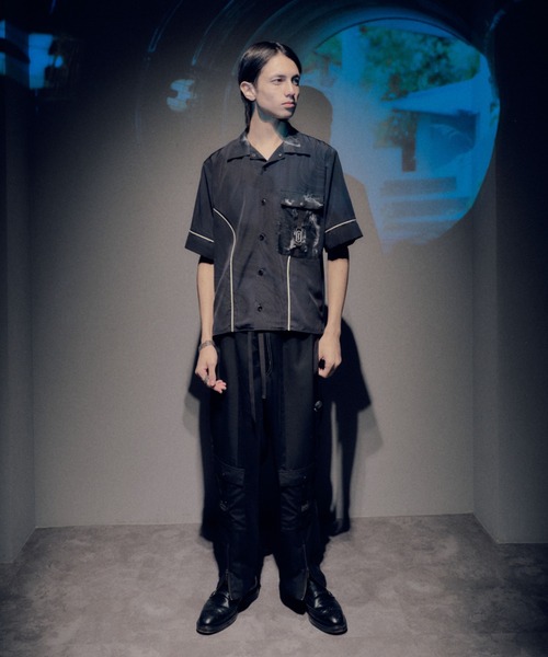 N'enuphar シャツ N'enuphar パイピングボーリングシャツ メンズ