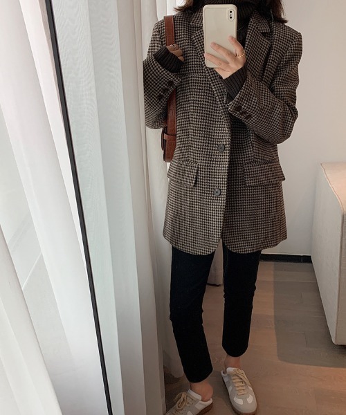 deux amour ジャケット テーラードジャケット ガンクラブチェック