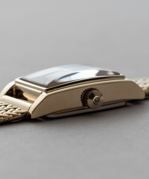 ete（エテ） 腕時計 ダイヤモンド レクタングルフェイス メッシュ