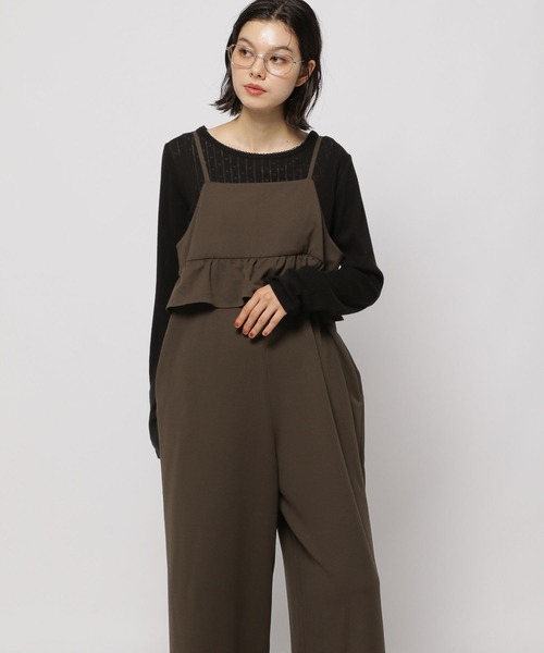 niko and…（ニコアンド） サロペット オーバーオール ノビノビフリル