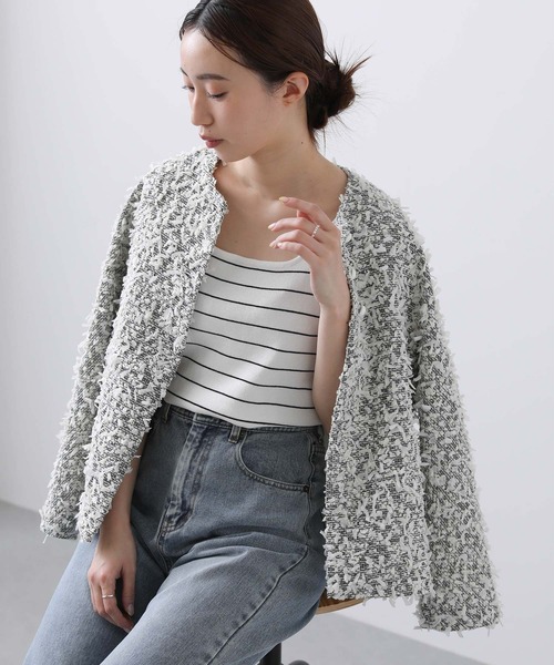 Sono（ソーノ） ジャケット ノーカラージャケット エアリーツイード