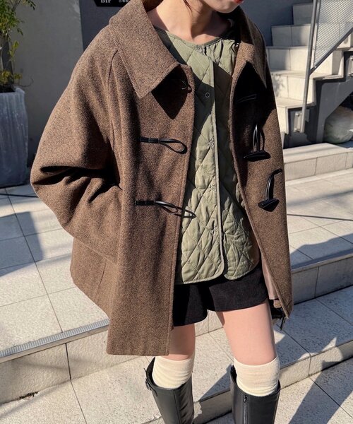 Kastane（カスタネ） コート アウター 「ベスト付き」ダッフルフレア