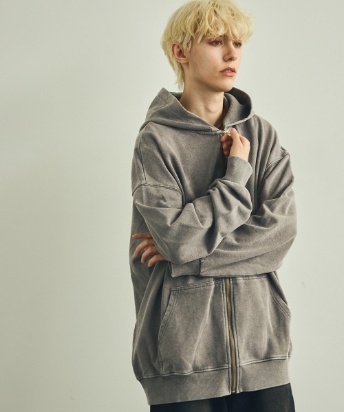 Shoowtime（ショウタイム） パーカー ピグメントダイオーバーサイズ