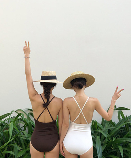 c.u.l 水着 バッククロス ワンピース水着 culb4 レディース : ZOZOTOWN