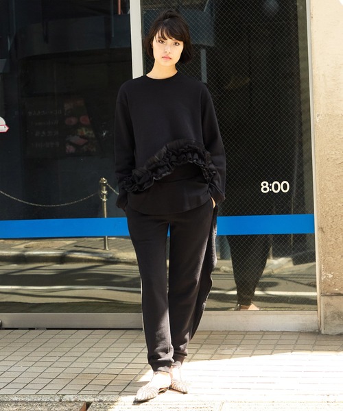 AVIE（アビィ） スウェットパンツ ジャージ フリルデザインスウェット