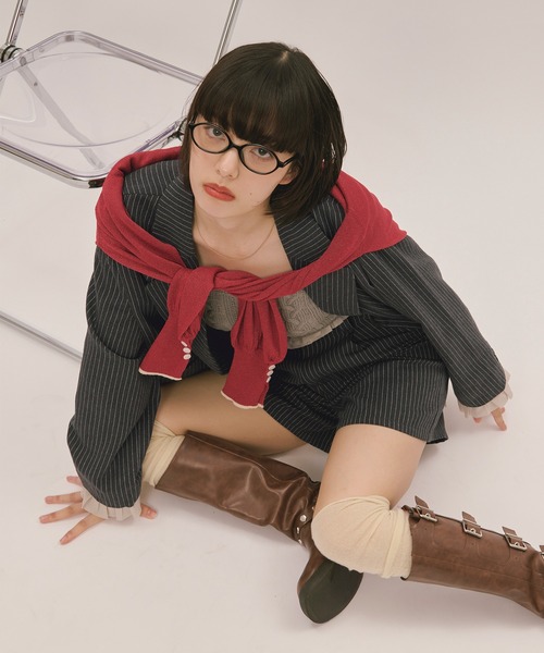 loin nuit ジャケット テーラードジャケット frill layered design