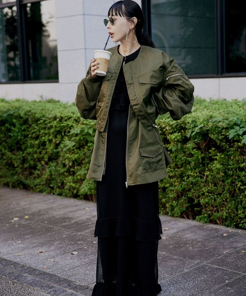 Ameri（アメリ） ma1 ma-1 MODERN MILITARY SET JACKET レディース