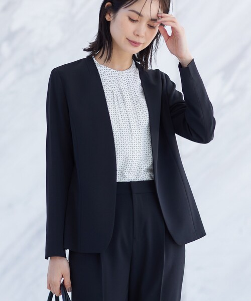 INDIVI（インディヴィ） スーツ 「洗える／UVケア／スーツ」ストレッチ