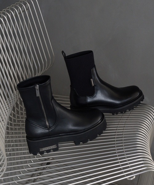 CHARLES ＆ KEITH（チャールズ&キース） ブーツ サイドジップ アンクル