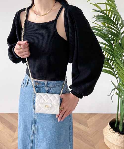 ショルダーバッグ バッグ マイクロミニ キルティングチェーン