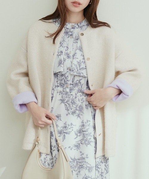 natural couture レディース FOX混Wフェイスニットコート : ZOZOTOWN