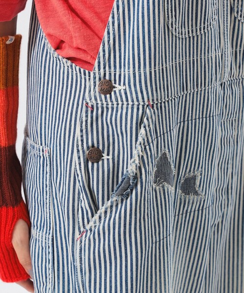 襤褸 60s bigmac ヒッコリー オーバーオール フェード 雰囲気