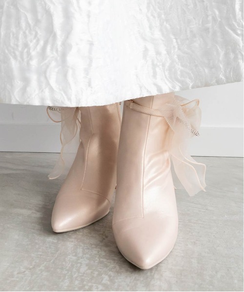 RANDA（ランダ） ブーツ 2WAY リボンショートブーツ レディース