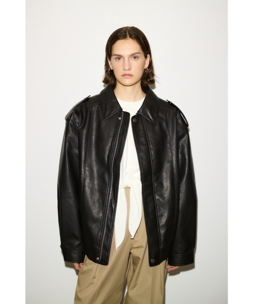 THROW by SLY レザージャケット ライダース PAD IN F/LEATHER JK