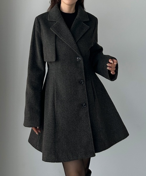 Louere（ルエレ） コート チェスターコート ミドル丈ウエストシェイプ