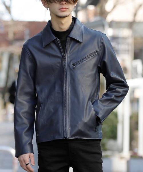 London Denim（ロンドンデニム） 革ジャン ライダース ラムレザー