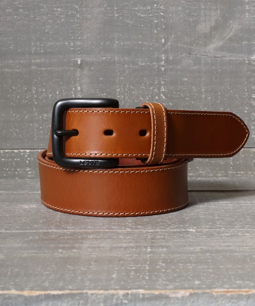 Levi's（リーバイス） ベルト 35mm 本革 ブラックバックル 帆型