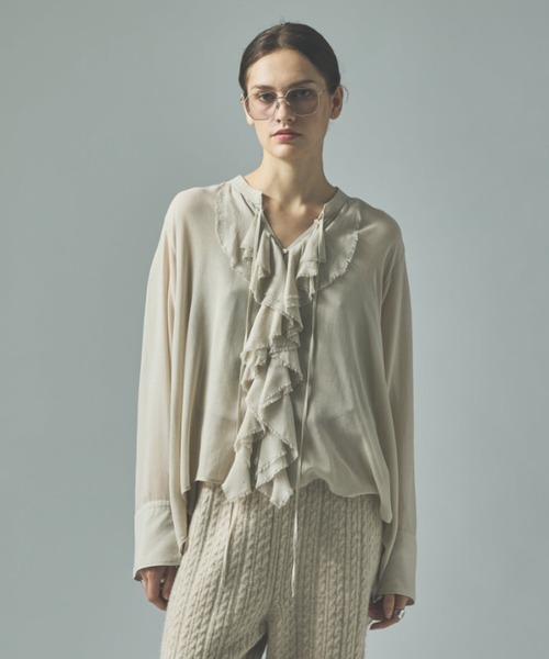 Curensology（カレンソロジー） ブラウス シャツ /ウールミックス