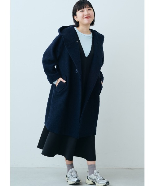 IEDIT（イディット） コート アウター ウール混スライバー素材で軽やか