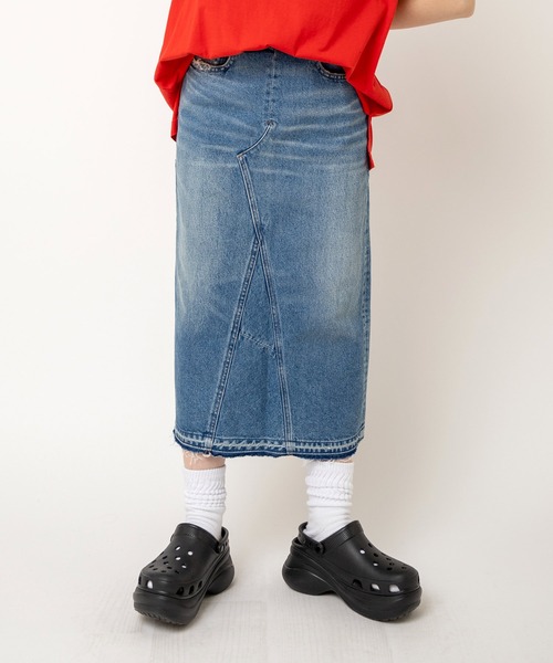 RNA（アールエヌエー） デニムスカート G0991 デニムリメイクロング