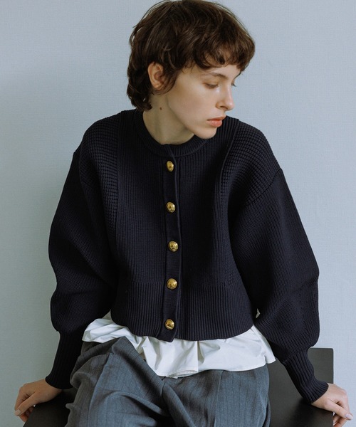 ADAM ET ROPE'（アダムエロペ） カーディガン 「WEB限定」ペプラム