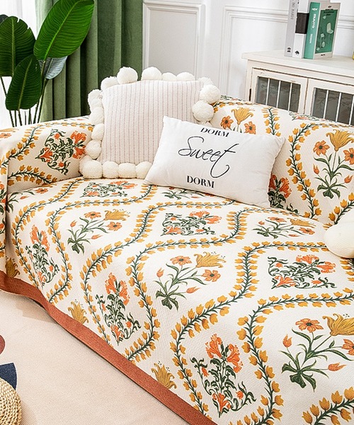 aimoha（アイモハ） ブランケット 総柄ソファーカバー マルチカバー