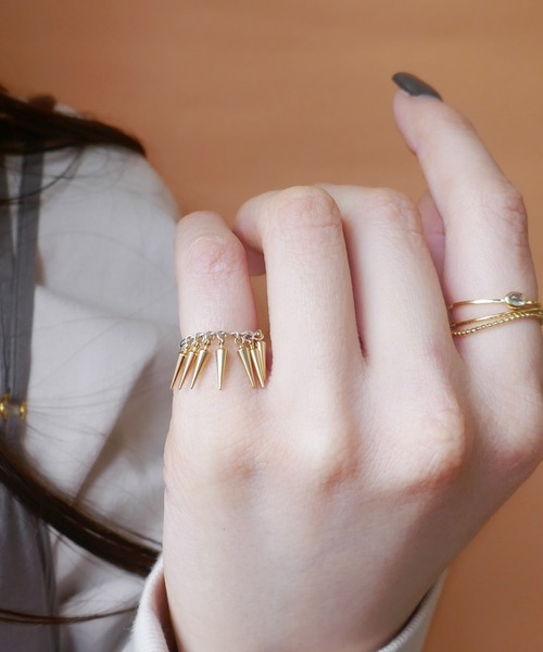 e.m.（イーエム） 指輪 リング スタッズゆれピンキーリング レディース