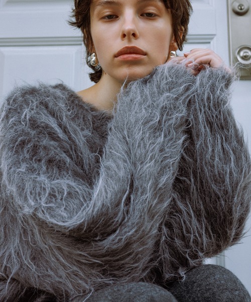 ADAM ET ROPE'（アダムエロペ） カーディガン アルパカフラッフィー