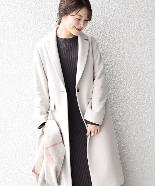 SHIPS（シップス） チェスターコート 38 ピンク レディース : ZOZOTOWN