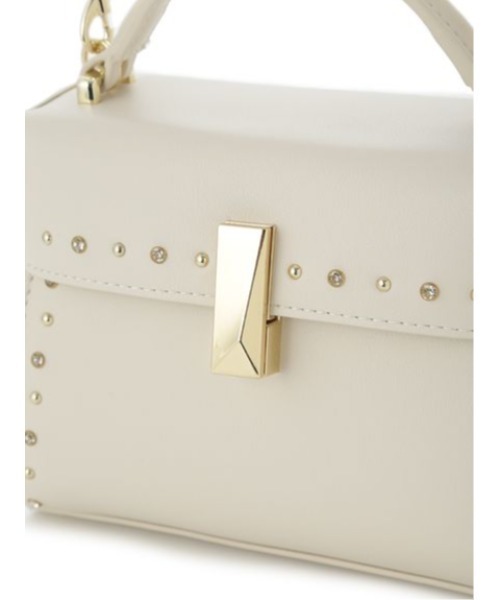 celford ラタンミックスミニバッグ 白 CELFORD（セルフォード