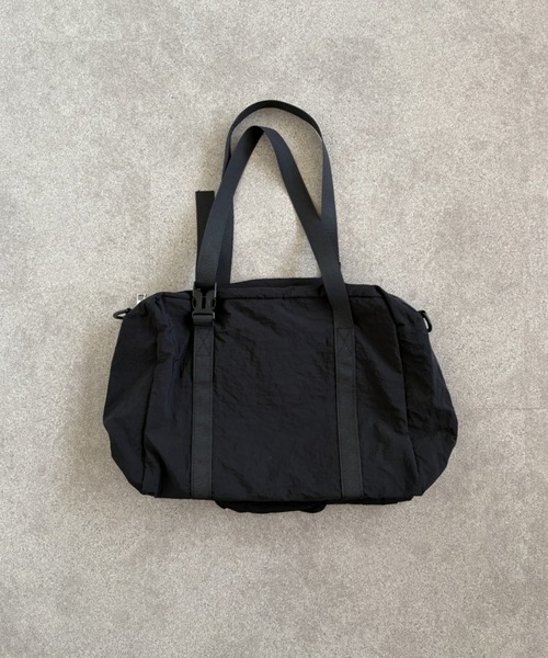 ボストンバッグ 「2WAY」アウトポケット大容量ナイロンボストン