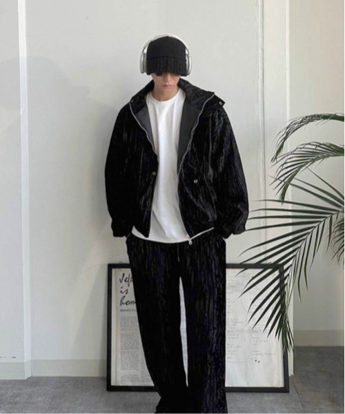 NOWLE（ノウル） ジャージ 「NOWLE」ベロア調 トラックジャケット