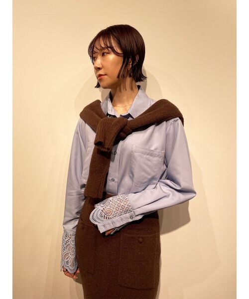 LAGUNAMOON（ラグナムーン） ブラウス シャツ レースカフスシャツ