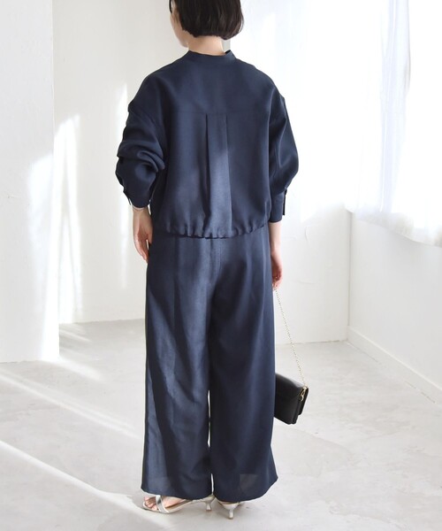 quaranciel セットアップ quaranciel:「洗濯機可能」ポケット シャツ