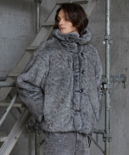 Spielio ブルゾン アウター 「Spielio」Metal bit faux fur jacket