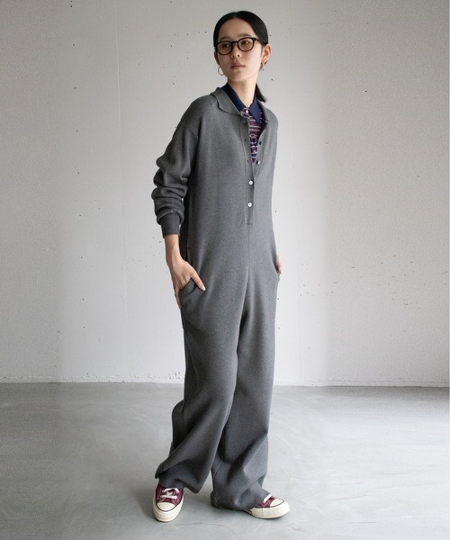 hwyl（ヒュイル） オールインワン ニットジャンプスーツ レディース