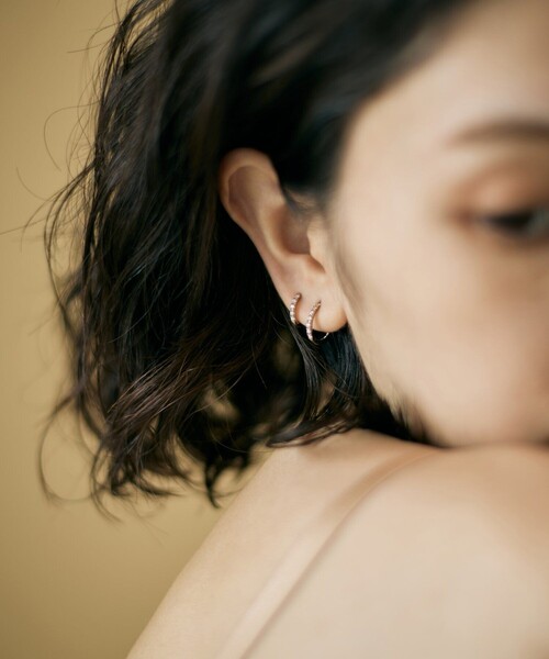 ete bijoux（エテ ビジュー） ピアス 「トーン」 K18RBG ダイヤモンド