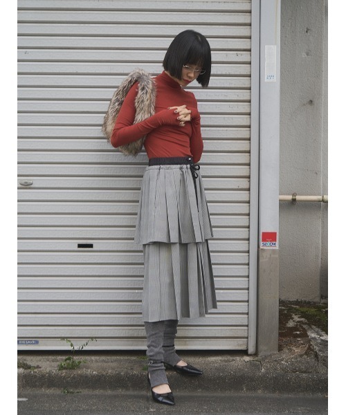 SORIN（ソリン） スカート Layered Pleated Skirt/レイヤードプリーツ