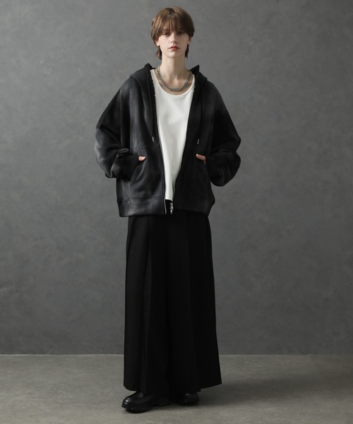 ELLUV パーカー 「ELLUV/エルヴ」ヴィンテージフェード＆ダメージ加工