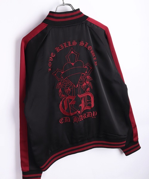 Ed Hardy（エド・ハーディー） スカジャン スカジャン クロス ハート