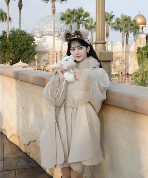 CELFORD（セルフォード） ポンチョ ファーポンチョコート レディース