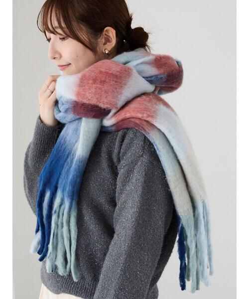 Te chichi TERRASSE ストール マフラー チェック柄フリンジストール